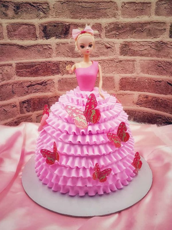 Pink Barbie cake28