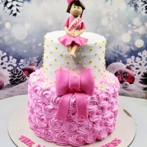 2Tier Girl Baby Cake3