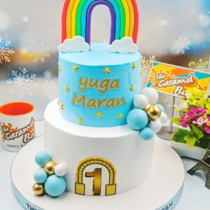 2Tier First Birthday cake9