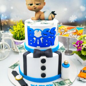 2 Tier Boss Baby Cake3