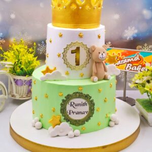 2Tier Teddy Crown Cake3