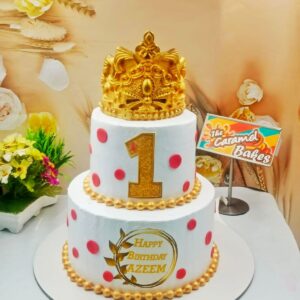2Tier Crown Cake4
