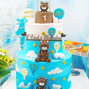 2Tier Teddy theme cake12