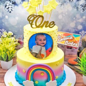 2Tier boy baby cake5