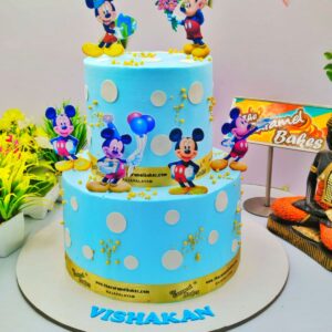2Tier Micky theme cake1