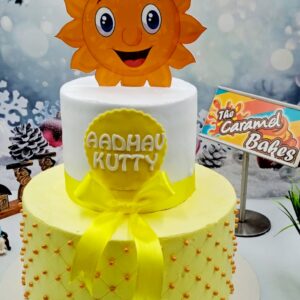 2Tier First birthday cake10