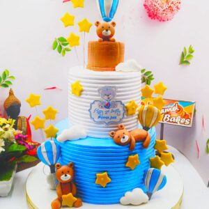 2Tier Teddy theme cake11