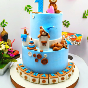 2Tier Teddy theme cake13