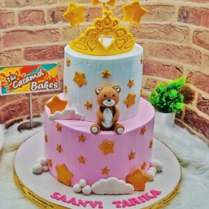 2Tier Teddy Crown Cake2