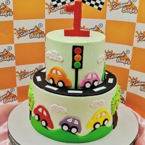 2Tier Car theme Cake4