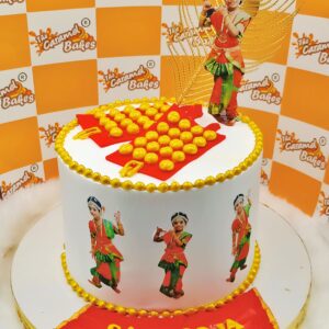 Girl baby theme cake15