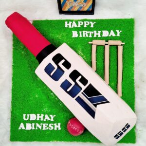 Cricket theme cake1