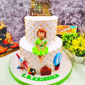 2Tier Girl Baby Cake9