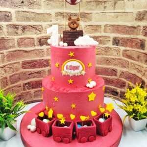 2Tier Teddy Cake5