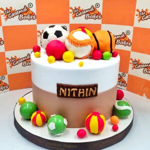 Foodball theme cake2