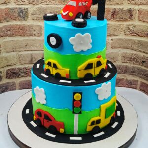 2Tier Car theme Cake1