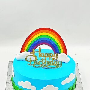 Cloudy Rainbow cake7
