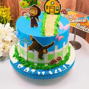 Maasha and the Bear theme cake2