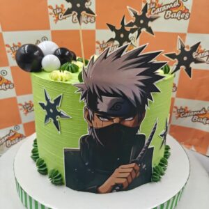 Naruto-kakashi theme cake1