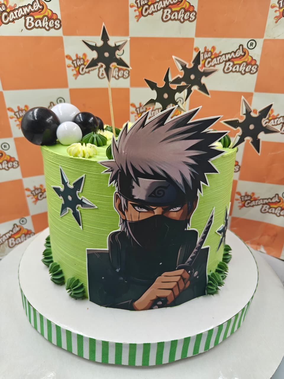 Naruto-kakashi theme cake1