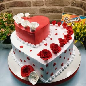 2Tier Heart cake1