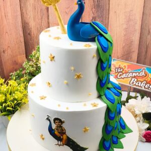 2Tier Little krishna theme cake3