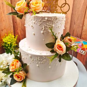 2Tier wedding cake10