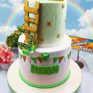 2Tier First birthday cake2