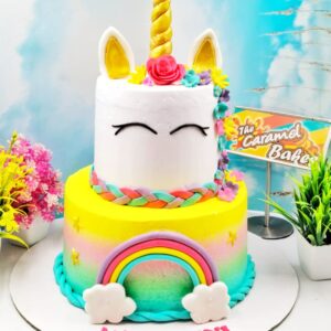 2Tier Unicorn cake3