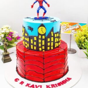 2Tier Spiderman cake1