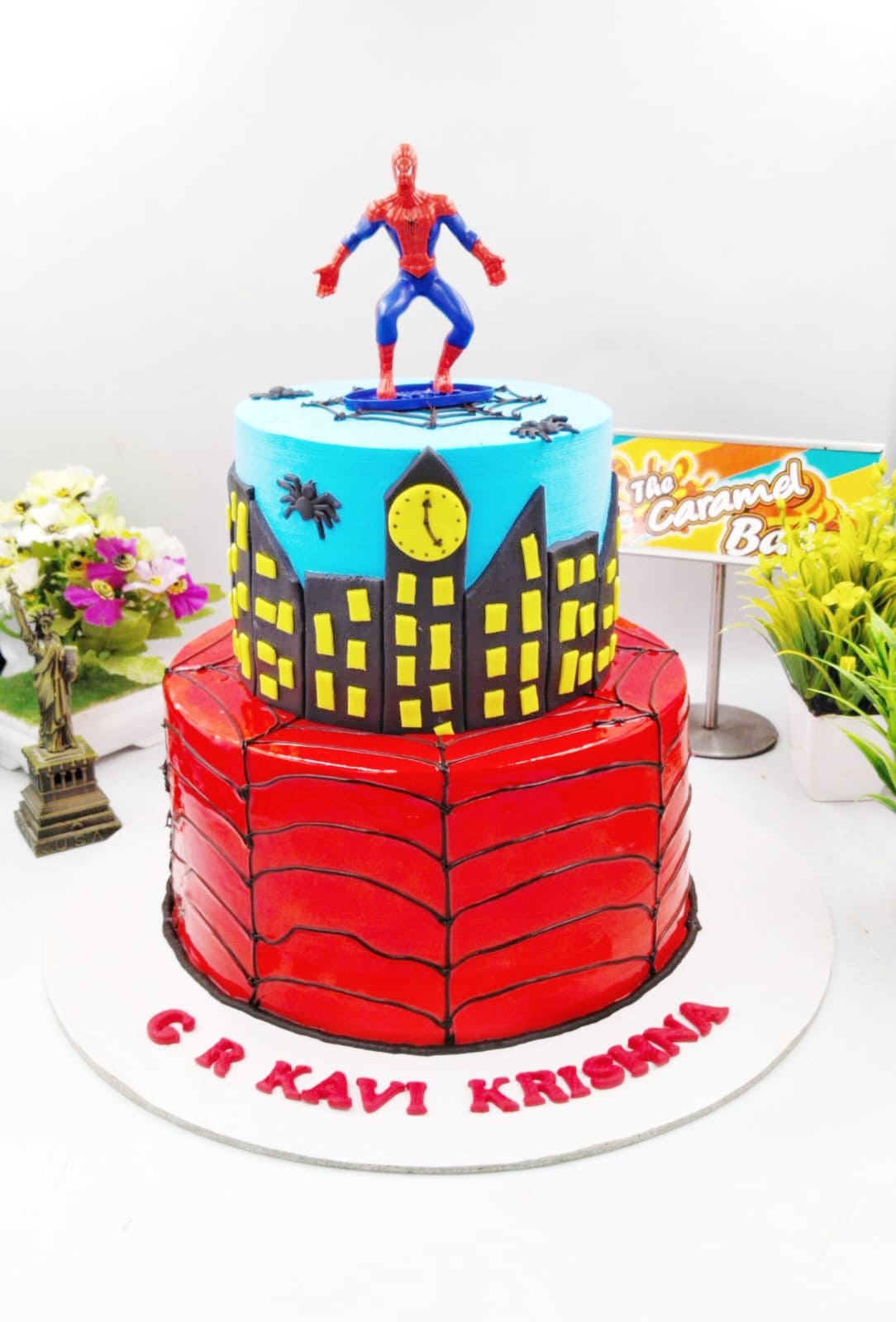 2Tier Spiderman cake1