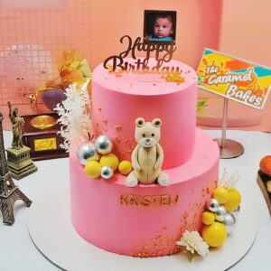 2Tier Teddy theme cake9