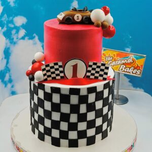 2Tier car theme cake6
