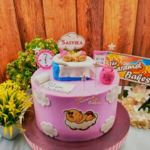 Girl Baby naming ceremony cake2