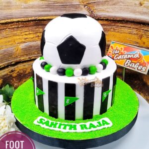 2Tier Foodball cake1