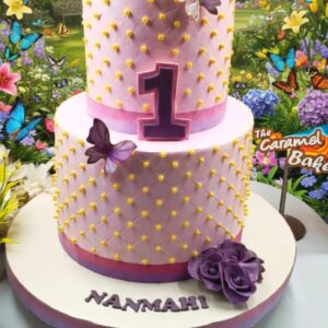 2Tier First birthday cake3