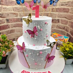 2Tier First birthday cake5