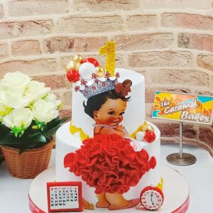 2Tier Girl Baby Cake4