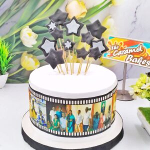 Anniversary Theme photo cake1