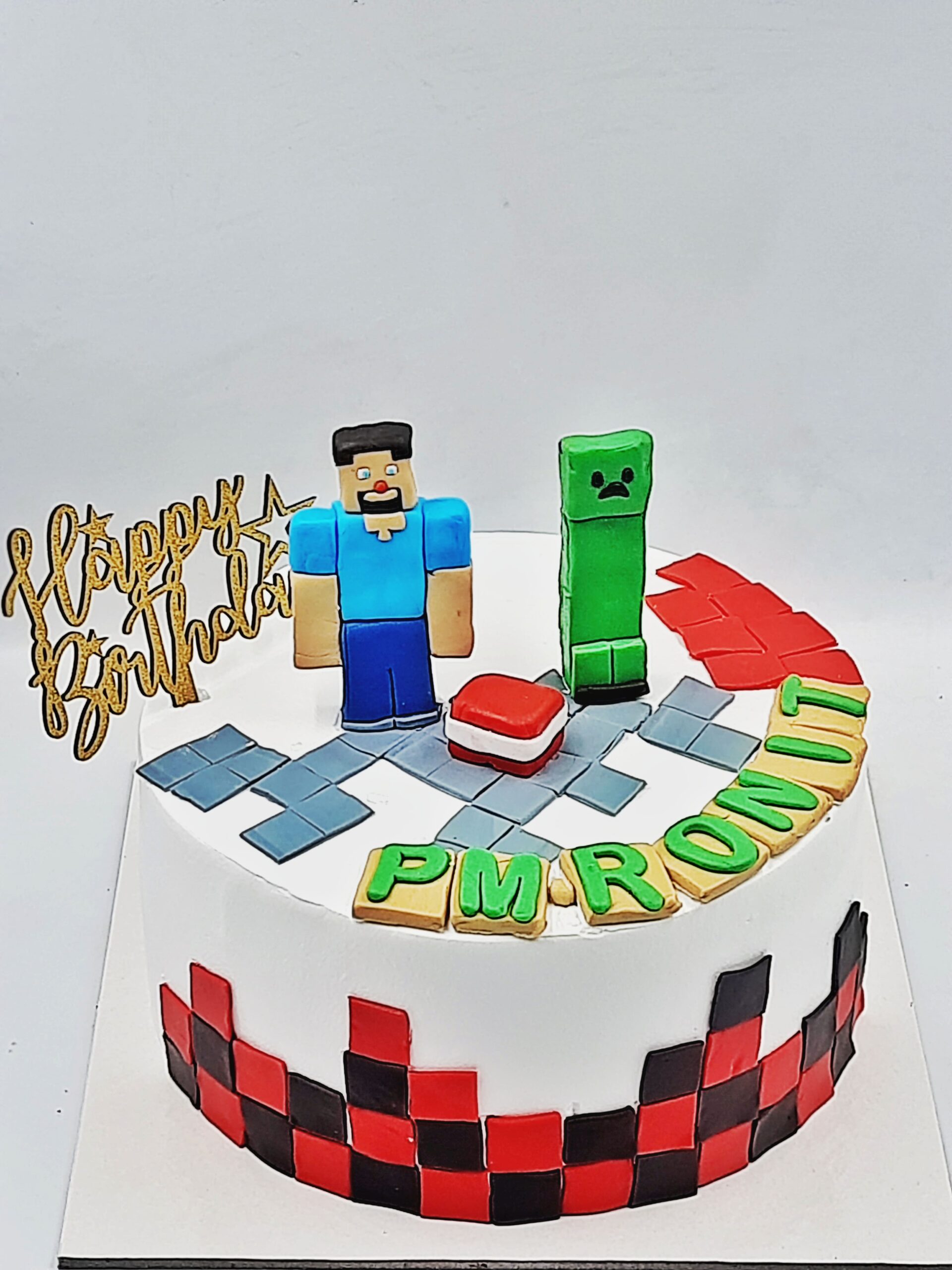 Minecraft Theme cake1