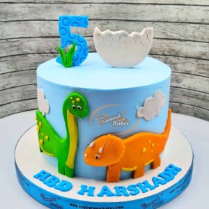 Little Dino Theme cake3