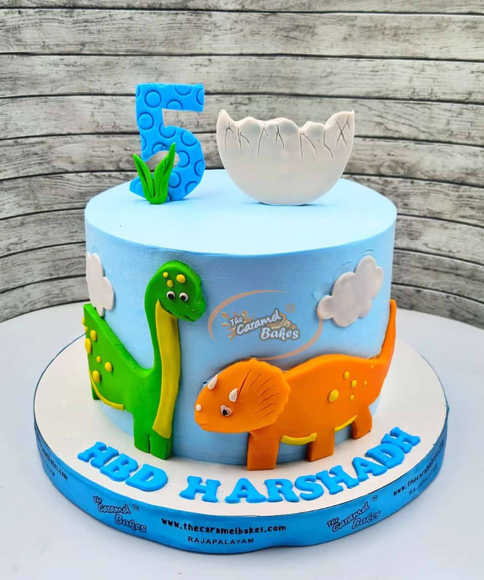 Little Dino Theme cake3