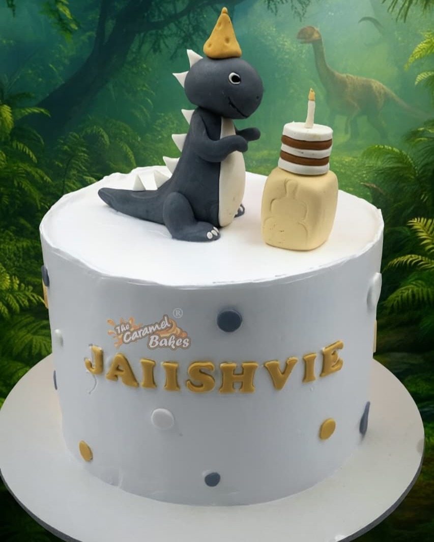 Little Dino Theme cake2