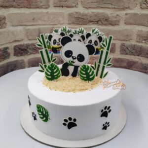 Cute panda theme cake3