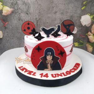 Naruto-kakashi theme cake3