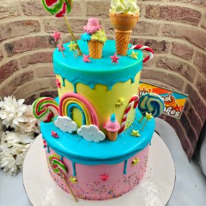 2Tier Candy Ice Cream Cake3