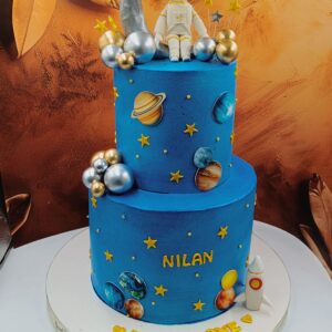 2Tier Astronaut Theme Cake1