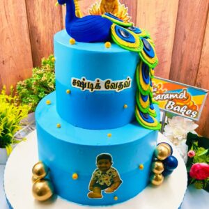 2Tier Little murugan theme cake4