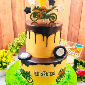 2Tier Bike theme Cake7