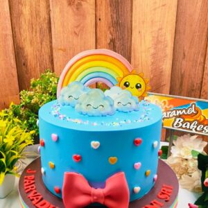 Cloudy Rainbow cake13